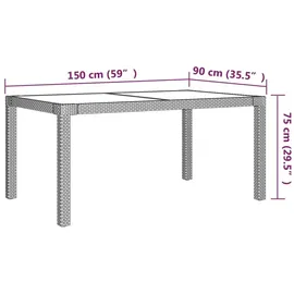 vidaXL Garten-Essgruppe 5-tlg. Grau