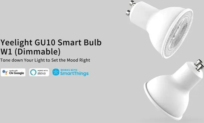 Yeelight GU10 Smart Dimmable LED-Lampe(1er-Pack) – Kompatibel mit Alexa, Google Home & SmartThings, Sprach- & App-Steuerung, Gruppen- & Energiesparlicht
