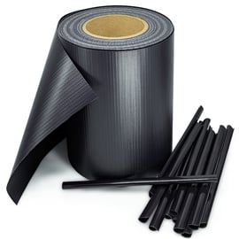 Trisens PVC Sichtschutzstreifen 0,19 x 35 m anthrazit 4er Set inkl. Befestigungsclips 30 St.