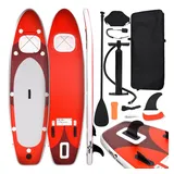 vidaXL SUP-Board-Set Aufblasbar Rot 330x76x10 cm