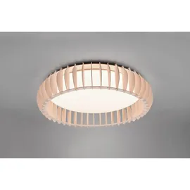 Trio Monte 1 LED Deckenleuchte 60 cm Holz Kunststoff weiß