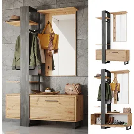 Vicco Garderobe Porto 120 x 192 cm Braun