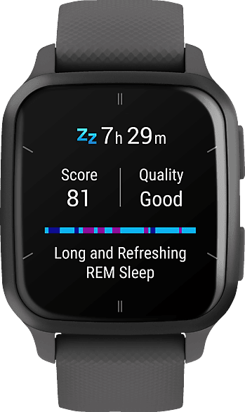 Produktbild GARMIN VENU SQ 2 Smartwatch Silikon, 20 mm, Shadow Gray/Slate