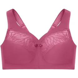 GLAMORISE MagicLift Natürlich formender Stütz-BH - Rot-Violett 120D Damen 