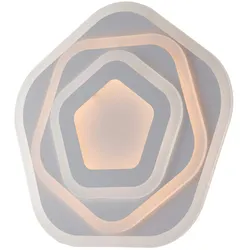BeLight Sarah – Deckenleuchte aus weißem Metall und Acryl mit integrierter LED in zwei Farbtemperaturen H.5 – Ø50 – BL282-PBC