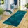 Snapstyle Hochflor Teppich Läufer 100 x 400 cm Petrol