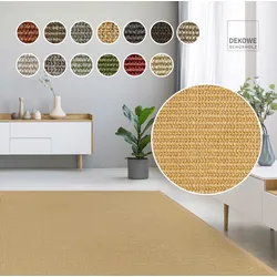 Sisalteppich DEKOWE "Mara S2 mit Bordüre", beige (natur), B:133cm H:5mm L:190cm, Sisal, Teppiche, Flachgewebe, Material: 100% Sisal, Wohnzimmer, Kundenliebling