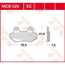 TRW Bremsbelagsatz MCB525 Bremsbeläge,Bremsklötze,Bremssteine,Bremsbeläge & Bremsbelagsatz,Bremsklötze & Bremsbelagsatz