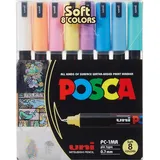 Uni-Ball POSCA PC-1MR Acrylmarker sortiert, 8er-Set (401610)