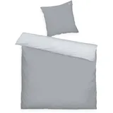 Tom Tailor FINE STRIPES Grau 200 x 220 cm + 2 x 80 x 80 cm