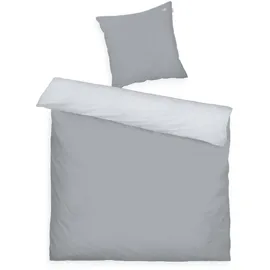 Tom Tailor FINE STRIPES Grau 200 x 220 cm + 2 x 80 x 80 cm