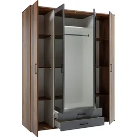 Pol-Power Drehtürenschrank Chicago 159 x 197 x 54 cm Braun