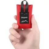 Siegvoll Mini Picknickdecke Ultraleicht ultradünne tragbare Stranddecke, Outdoor Decke für Strand, Camping, Wandern, Reisen und Fahrrad, kleine Camper Geschenke, 70 x 110 cm (Schwarz)