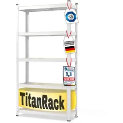 Schwerlastregal - Weiß - für Keller & Werkstatt - Gesamtlast: 875 kg-220 x 90 x 60 cm