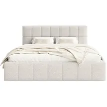 FEDVE Polsterbett, Weiß, Textil, 140x200 cm, Schlafzimmer, Betten, Polsterbetten
