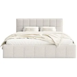 FEDVE Polsterbett, Weiß, Textil, 140x200 cm, Schlafzimmer, Betten, Polsterbetten