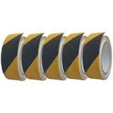 Vago-Tools Antirutschband Klebeband Gripband 50mmx5m Antirutschstreifen 5 Rollen