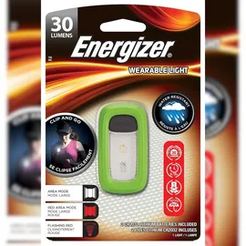 Energizer Taschenlampe Wearable Clip Light LED Camping-Leuchte 30lm batteriebetrieben Grün