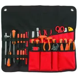 Papyrus Werkzeugrolltasche Polyester 360x160mm Schwarz/Rot