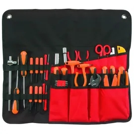 Papyrus Werkzeugrolltasche Polyester 360x160mm Schwarz/Rot