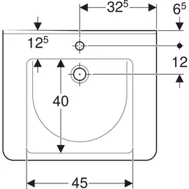 Geberit Dejuna Waschtisch 65 x 55 cm (128667000)