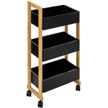 5five simply smart 5five - servierwagen 3 Ebenen mit Rollen naturéo akazie schwarz