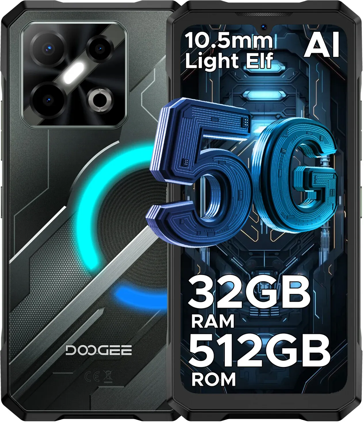 DOOGEE BLADEGTPRO Smartphone - 6,72 Zoll - 512GB - Schwarz