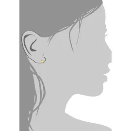 Amor Paar Ohrstecker "Herz", gelb (gelbgold, 585), Ohrringe, Damen, 5mm, Gelbgold 585