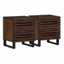 vidaXL Nachtschrank Kylee 40 x 34 x 46 cm Braun