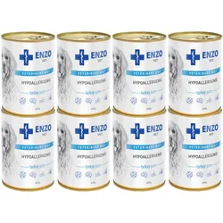 ENZO VET Hypoallergenes Futter mit Pute für Hunde 8x400g