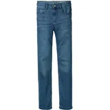Staccato Slim-fit-Jeans "STCCharles", Jungen, Gr. 134, Normalgrößen, blau (jeansblau), Oberstoff: 80% Baumwolle, 19% Polyester, 1% Elasthan., leichte Abriebeffekte, unifarben, Basic, normal, Jeans Slim-fit-Jeans, Slim Fit