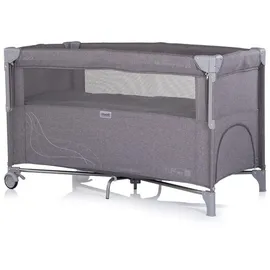 Chipolino Reisebett, Relax Leinen 2 Ebenen Tasche, Reißverschluss, Räder, faltbar schwarz Kunststoff, 60x120 cm, Babymöbel, Babybetten, Reisebetten