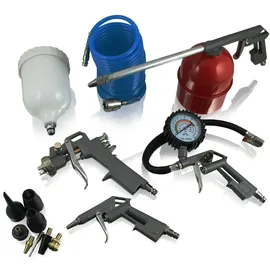 BITUXX 13 Tlg Bituxx Druckluft Zubehör Set für Kompressor Sprühpistole Reifendruck