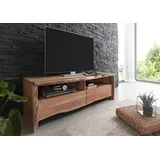 Massivmoebel24 TV-Board Akazie 151x45x50 natur lackiert PURE ACACIA #108