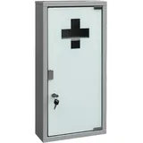 Euroshowers GmbH Medizinschrank Grau abschließbar mit Glastür grau