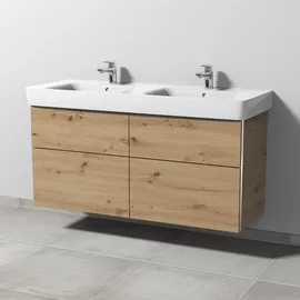 Sanipa 3way Waschtischunterbau zu Geberit Renova Plan Waschtisch mit Griffleisten, Badmöbel,