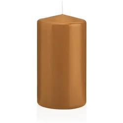 Wiedemann Kerzen Stumpenkerzen Cognac Ø 68 x 130 mm, 12 Stück, 52 Brenndauer