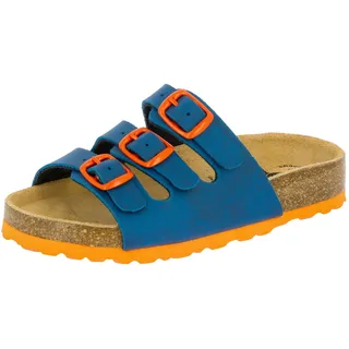 LICO Unisex Kinder BIOLINE KIDS Pantoletten, Marine/ Orange, 33 EU