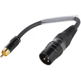 SOMMER CABLE Adapterkabel XLR(M)/Cinch(M) 0,15m sw