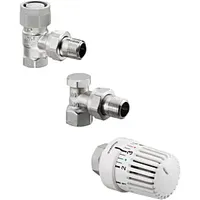 OVENTROP Uni LH Thermostatventil-Set 1703063 DN 10, Eckform, mit