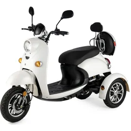 VELECO Seniorenmobil Dreirad Retro Roller Elektromobil 650W Veleco ZT63 weiß