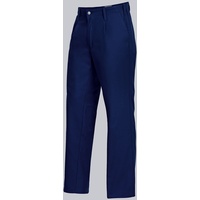 BP Cotton Plus 1469-720-10 Arbeitshose - Stoffhosenträger mit Gummieinsatz - Taschen für Knieschoner - Reine Baumwolle - Stämmige Passform - Größe: 25 - Farbe: dunkelblau