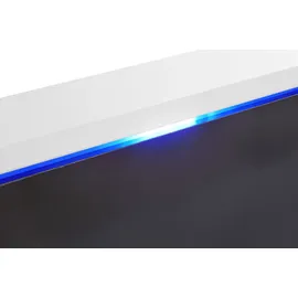 Priess Nachtkommode PRIESS, schwarz (weiß, schwarz hochglanz), B:41cm H:37cm T:38cm, Sideboards, mit LED-Beleuchtung und Push-to-open