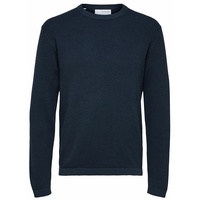 Selected Homme White Mens Dark Sapphire, L/S Knit