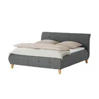 Sofa.de Polsterbettgestell inklusive Lattenrost ¦ grau ¦ Maße (cm):