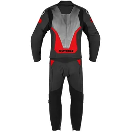 Spidi Laser Touring Lederkombi - Schwarz/Hellgrau/Rot / 48