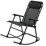 Schaukelstuhl Liegestuhl Gartenliege Schaukelsessel Klappbar Terrasse Balkon 120