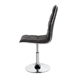 Mendler 2er-Set Esszimmerstuhl HWC-C41, Stuhl Küchenstuhl, höhenverstellbar drehbar, Stoff/Textil FSC® ~ grau