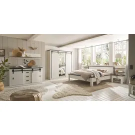 furn.design Schiebetürenschrank Stove 201 x 209 x 63 cm Weiß/Anthrazit