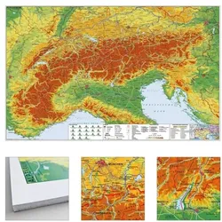 STIEFEL Eurocart Landkarte »Alpenraumkarte zum Pinnen« 120 x 80 cm